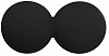 Indigo Мячик массажный двойной для йоги IN193 12,6х6,3 см Черный